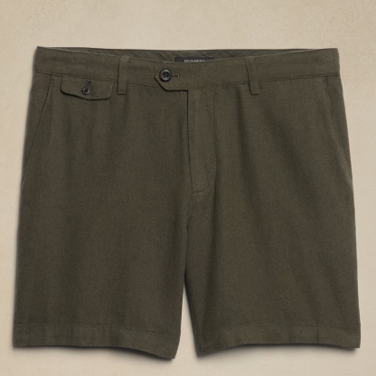 7" Linen-Blend Short