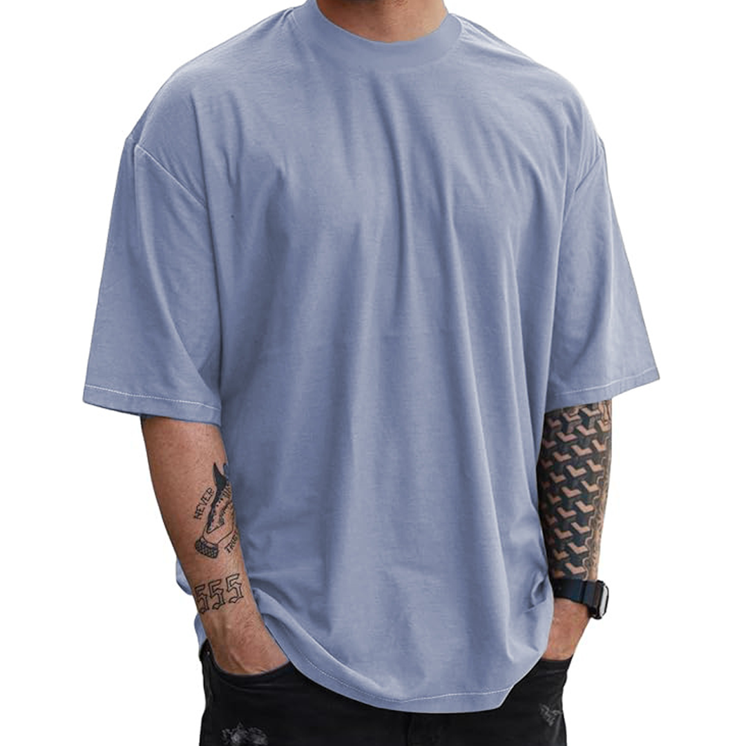 Summer Fashion Trend Simple Men And Women Loose Short Sleeves