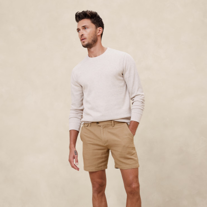 7" Linen-Blend Short