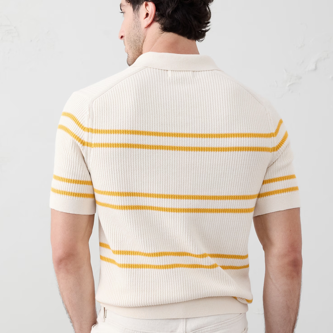 Men's Slim Fit Striped Polo Shirt