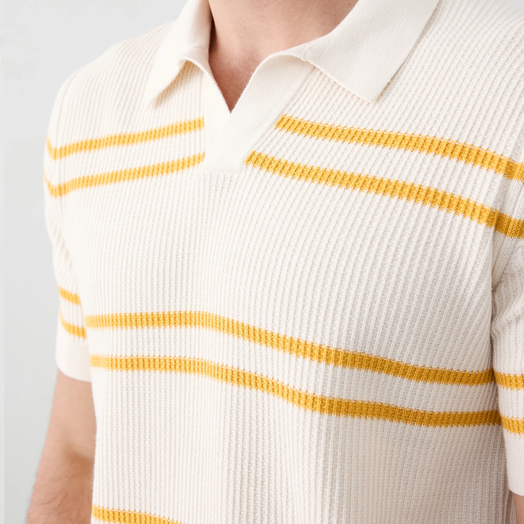 Men's Slim Fit Striped Polo Shirt