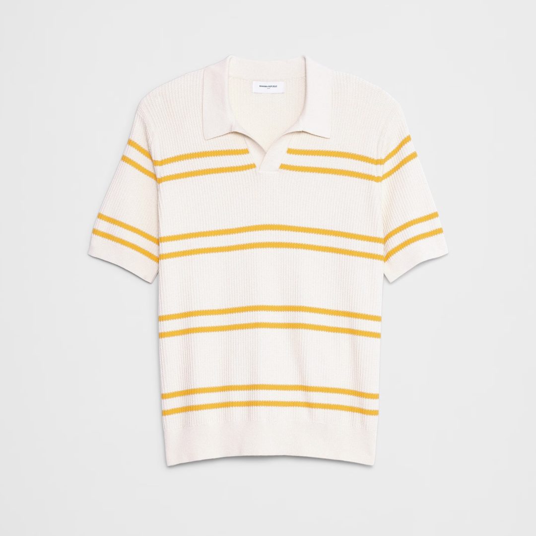 Men's Slim Fit Striped Polo Shirt