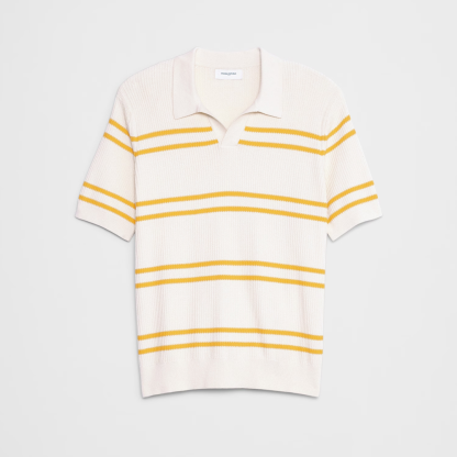 Men's Slim Fit Striped Polo Shirt