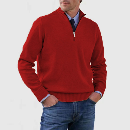 Men's Zip-Up Knit Sweater, Stand Collar Lightweight Cardigan, Men's Lightweight Knit Jacket, Versatile Pullover Sweater for Layering