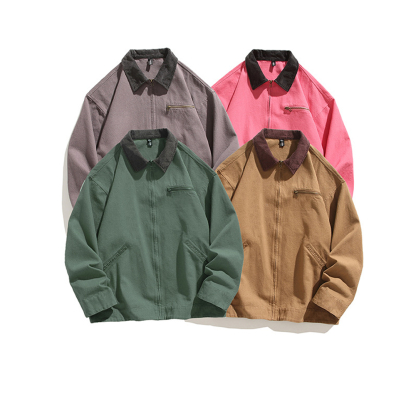 Retro American Work Jacket Loose And Versatile