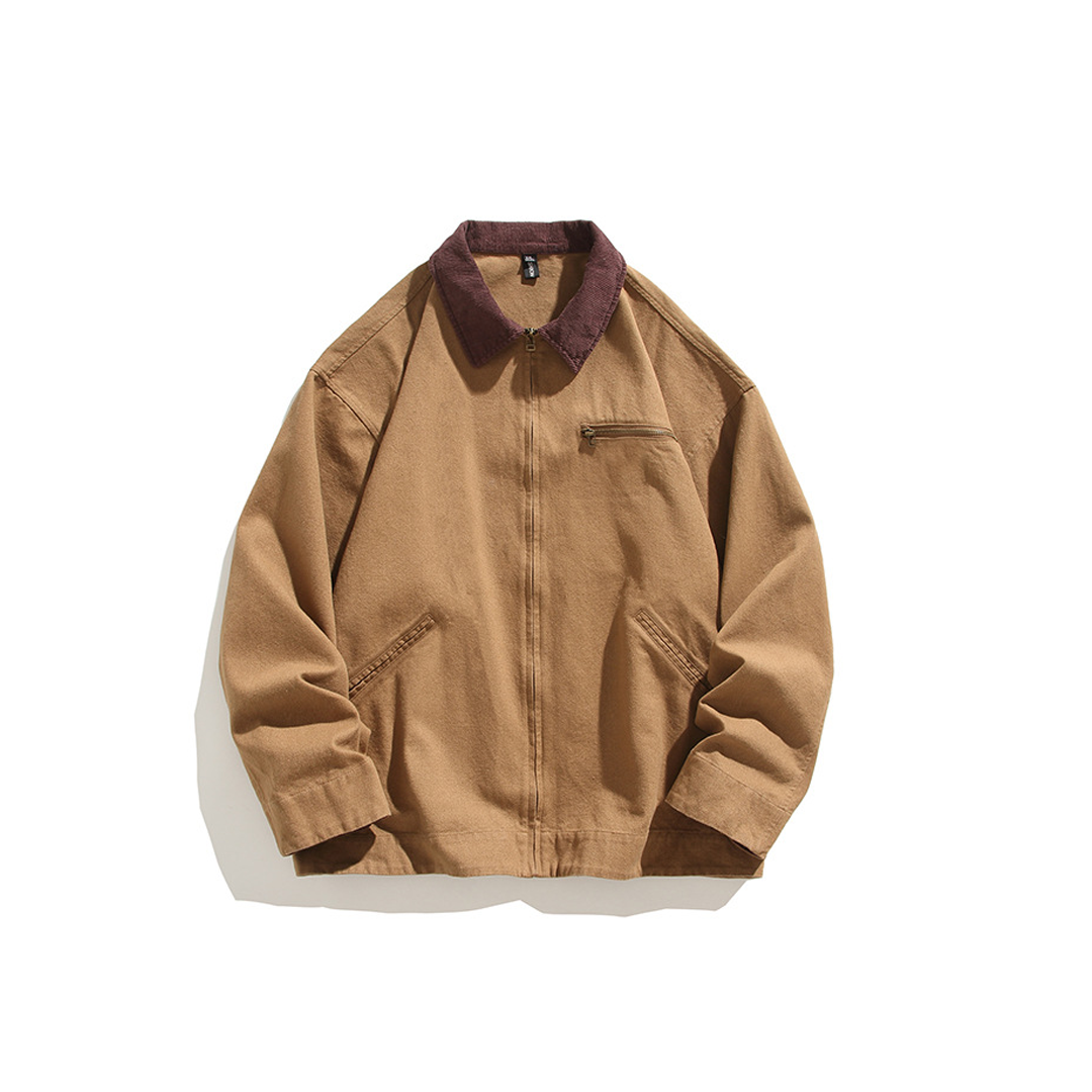 Retro American Work Jacket Loose And Versatile