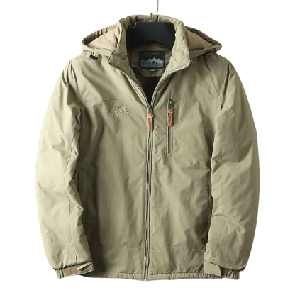 Autumn and Winter Warm Hooded Jacket Men's Coat Waterproof Jacket Outdoor Hiking And Travel Hooded Windbreaker