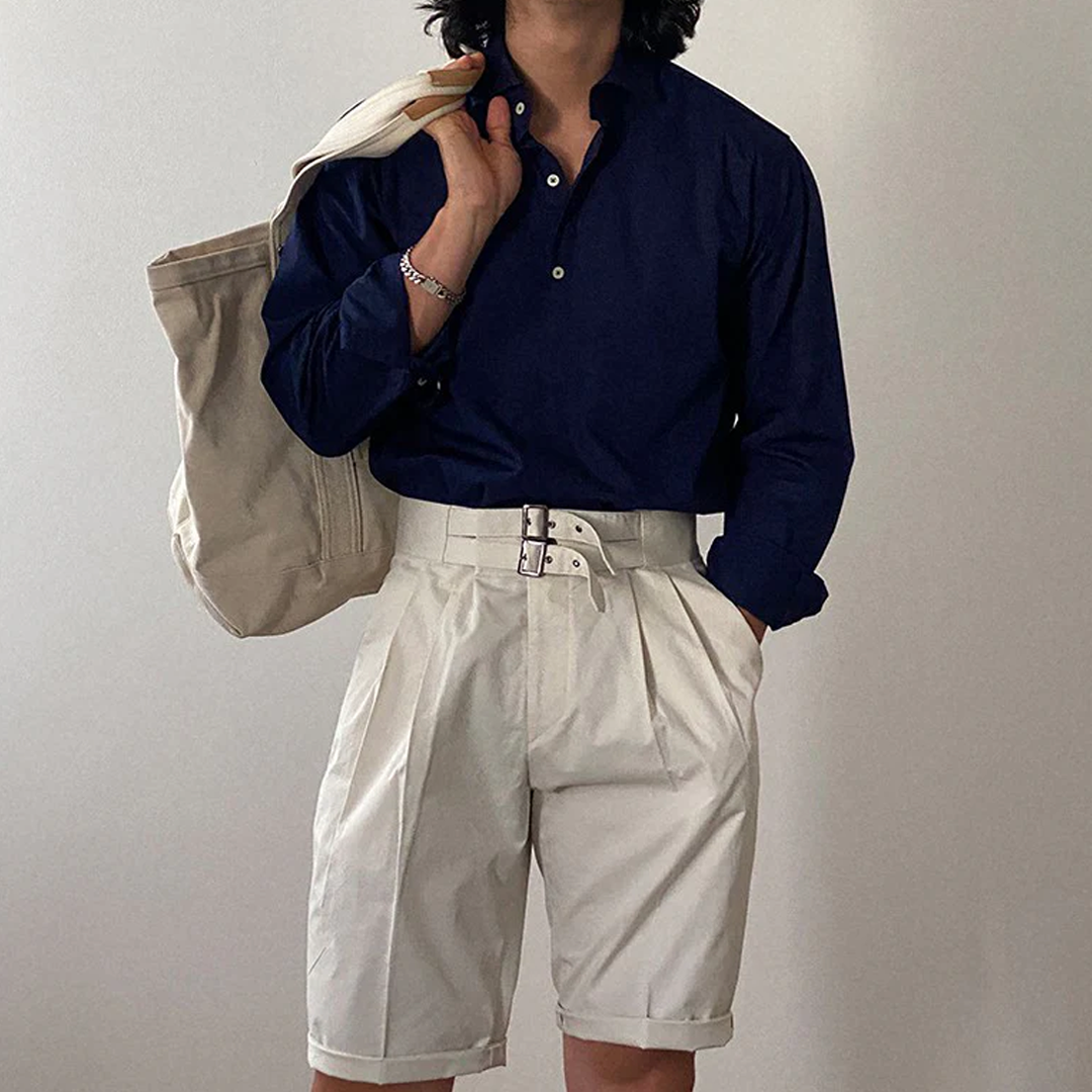 Summer Men's Loose Versatile Casual Suit Shorts