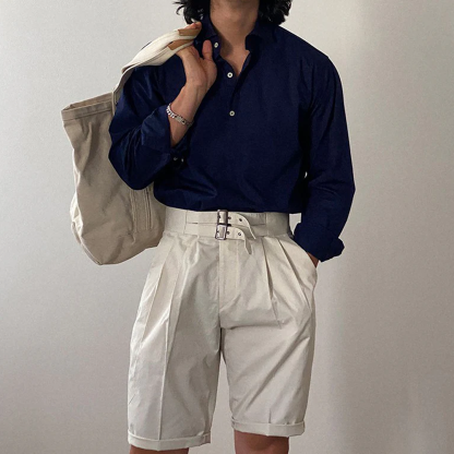 Summer Men's Loose Versatile Casual Suit Shorts