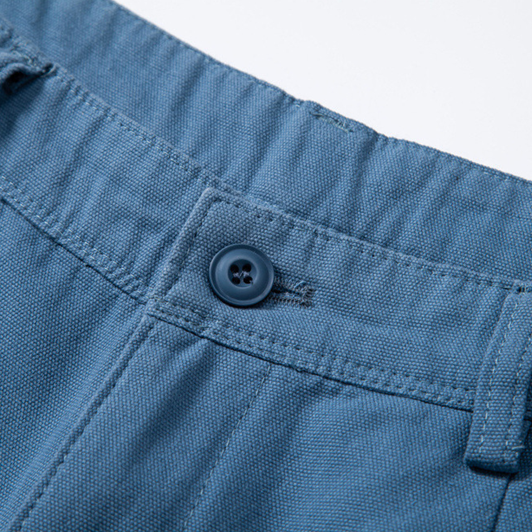 Pure Cotton Casual Men's Shorts Straight Leg Shorts Solid Color All-Match