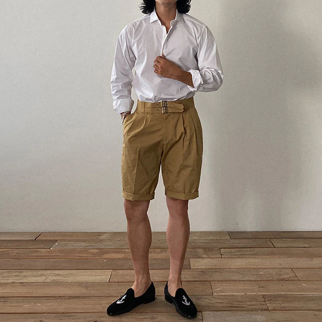 Summer Men's Loose Versatile Casual Suit Shorts