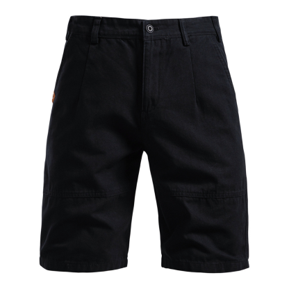 Pure Cotton Casual Men's Shorts Straight Leg Shorts Solid Color All-Match