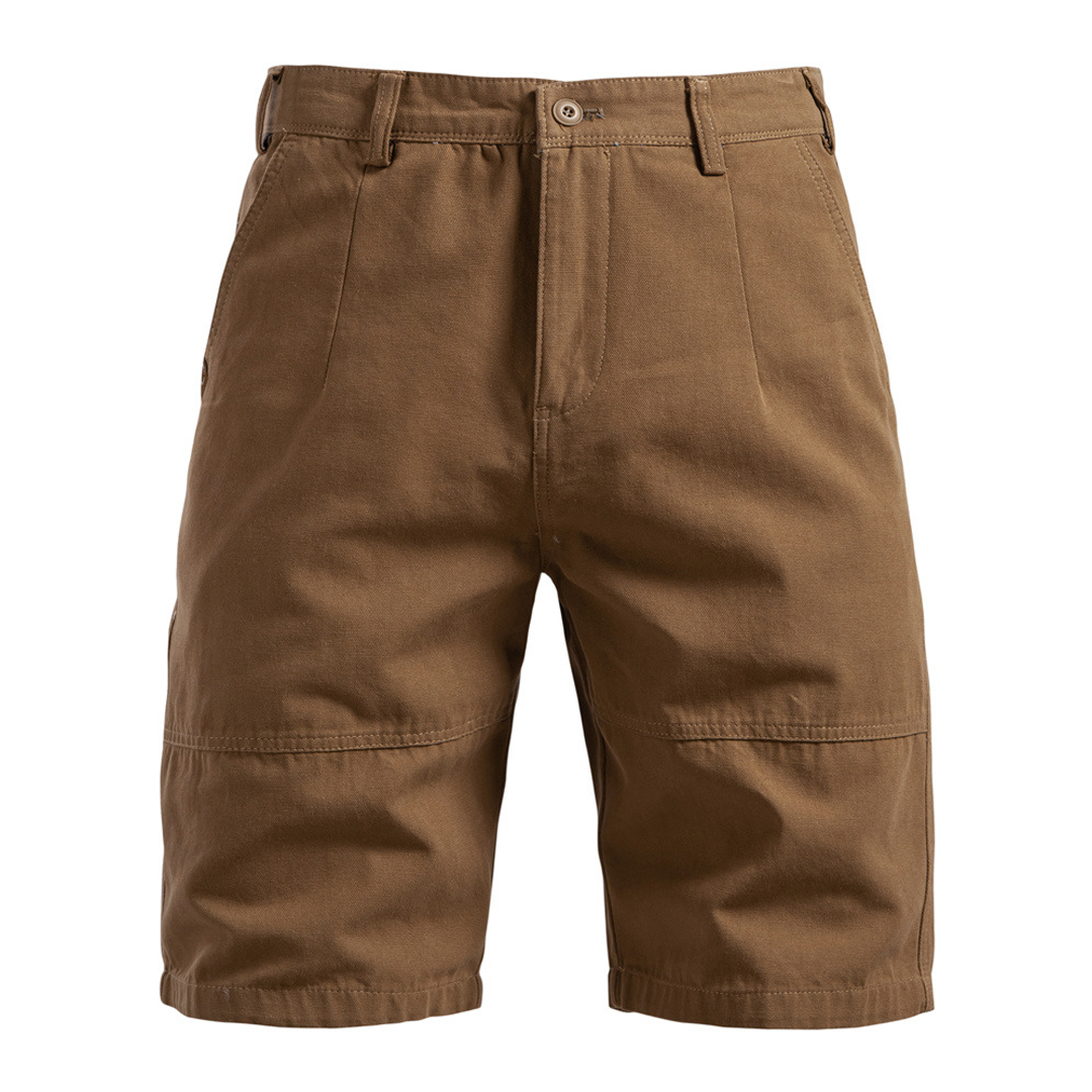 Pure Cotton Casual Men's Shorts Straight Leg Shorts Solid Color All-Match