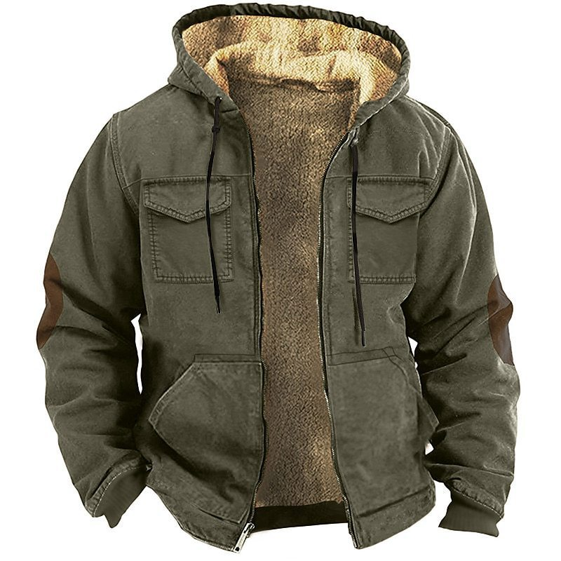 Mens Casual Padded Jacket Winter Warm Hooded Soft Comfort Coat Thick J