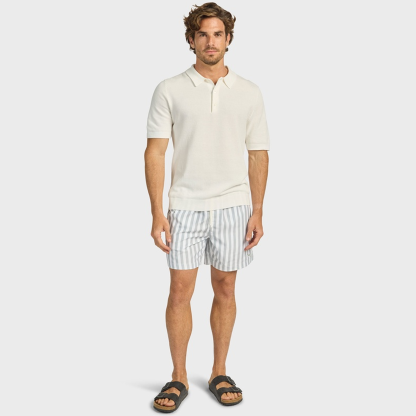 Trucker Stripe Casual Shorts