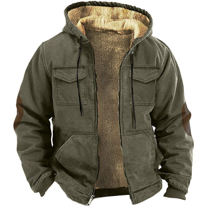 Mens Casual Padded Jacket Winter Warm Hooded Soft Comfort Coat Thick Jacket