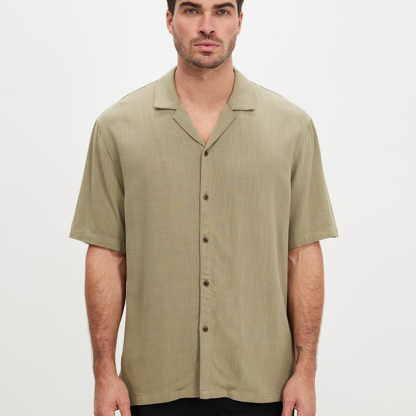 Textured Linen Resort Shirt
