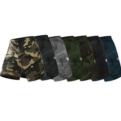 Men's Solid / Camo Print Cargo Shorts