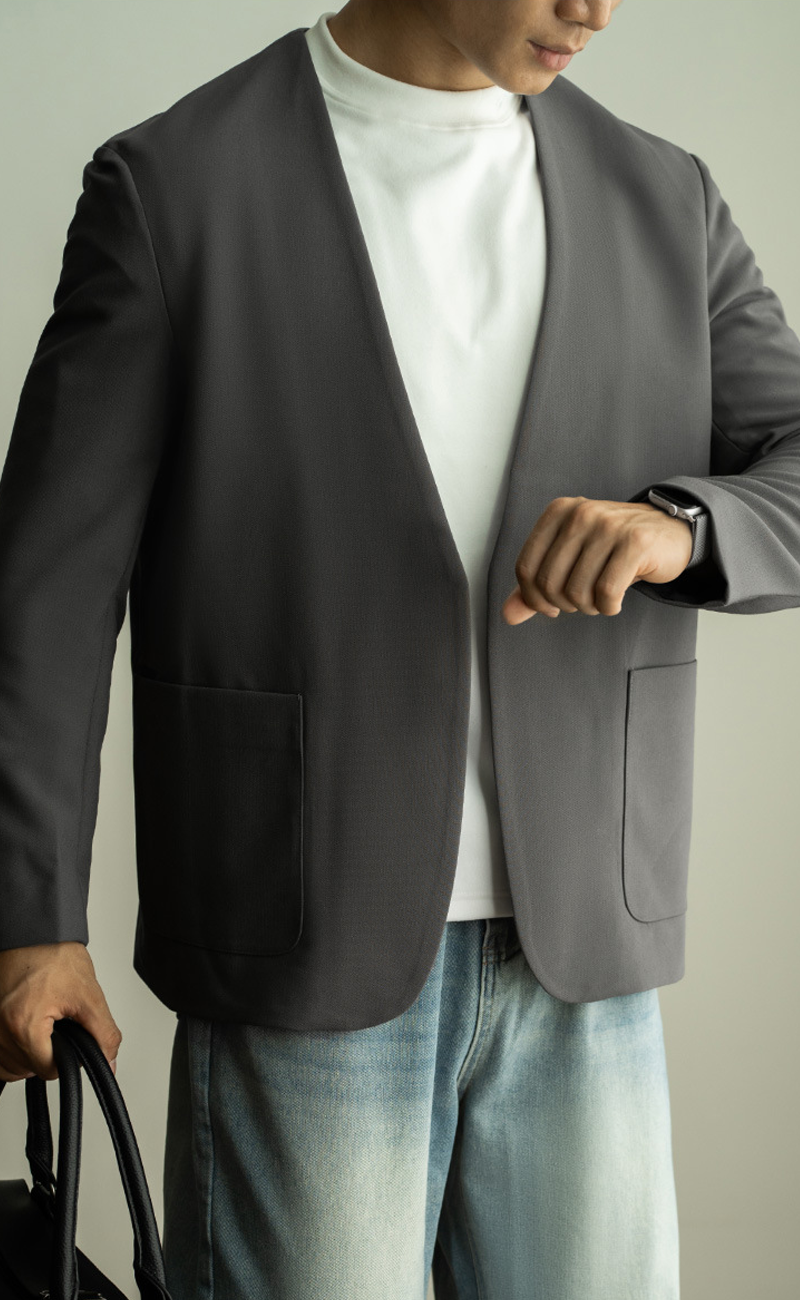 Men's Buttonless Simple Stylish Versatile Suit Jacket