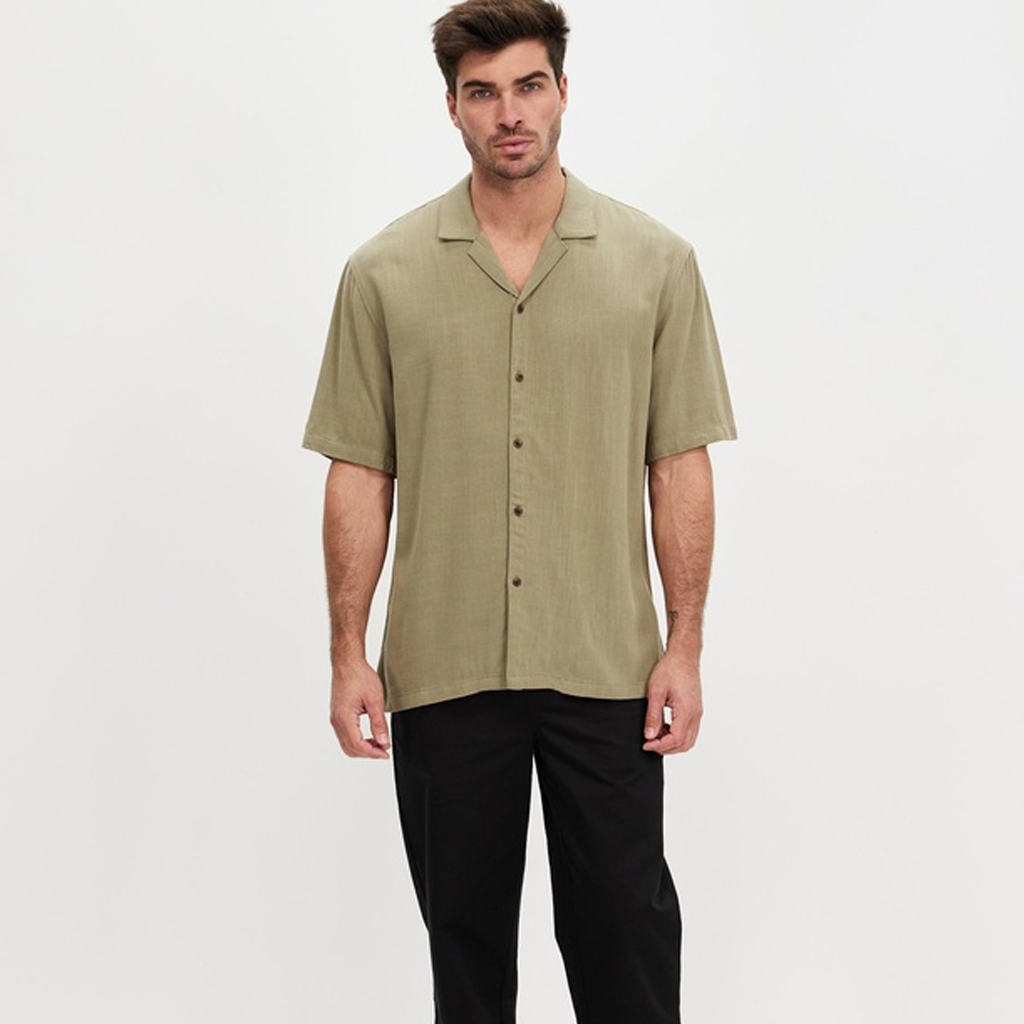 Textured Linen Resort Shirt