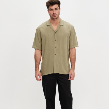 Textured Linen Resort Shirt