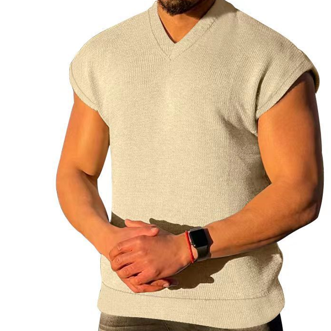 V-Neck Men's Vest New Summer Vest Sports Fitness Trend Men's Wear
