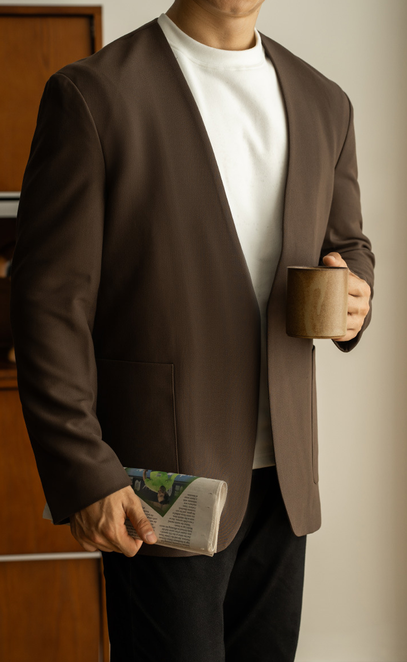 Men's Buttonless Simple Stylish Versatile Suit Jacket