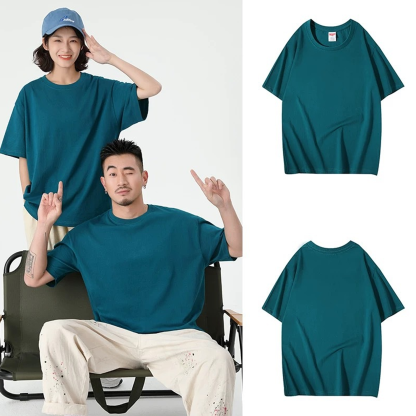 Cotton Round Neck Loose Casual T-Shirt Short Sleeve Unisex