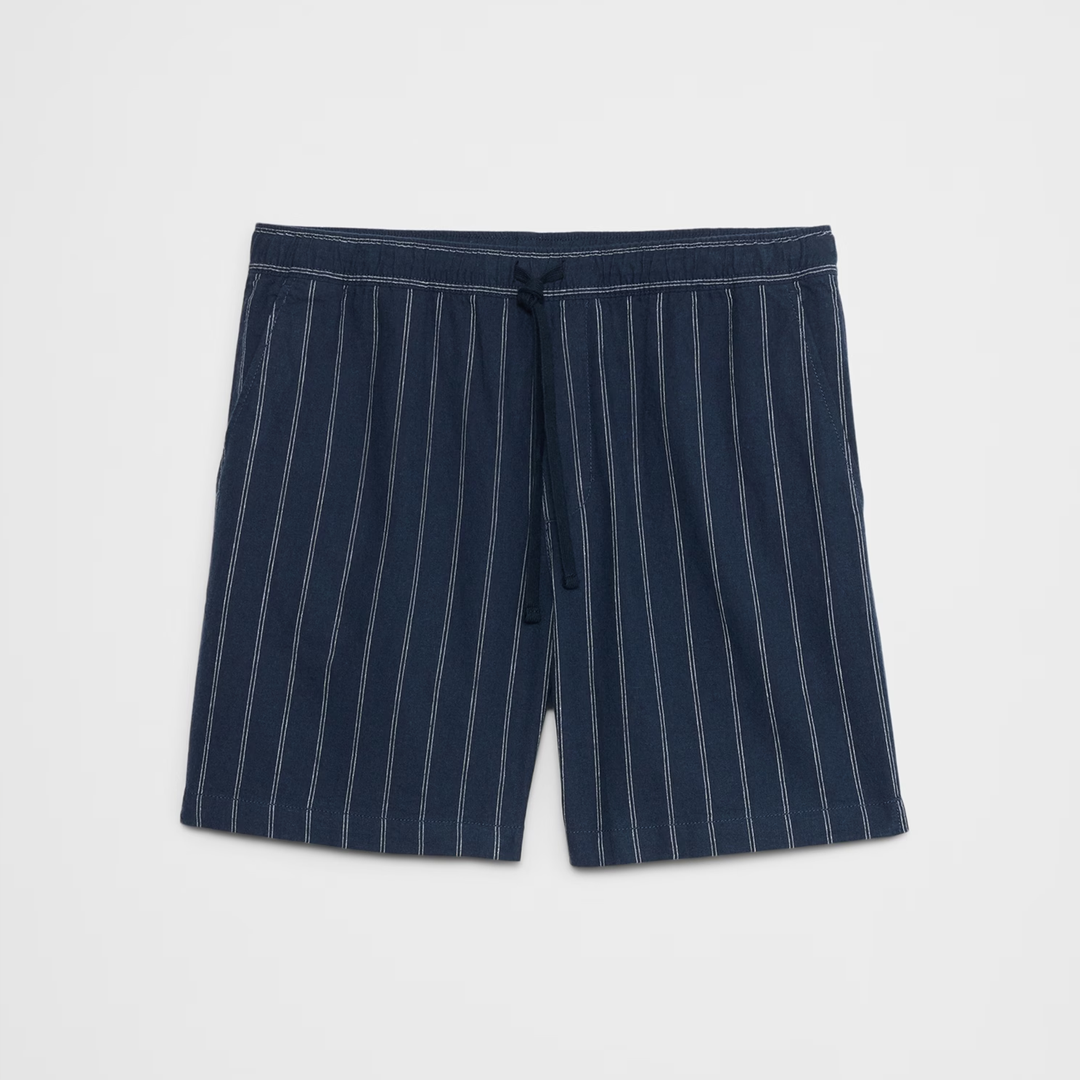 Linen Blend Relaxed Deck Shorts