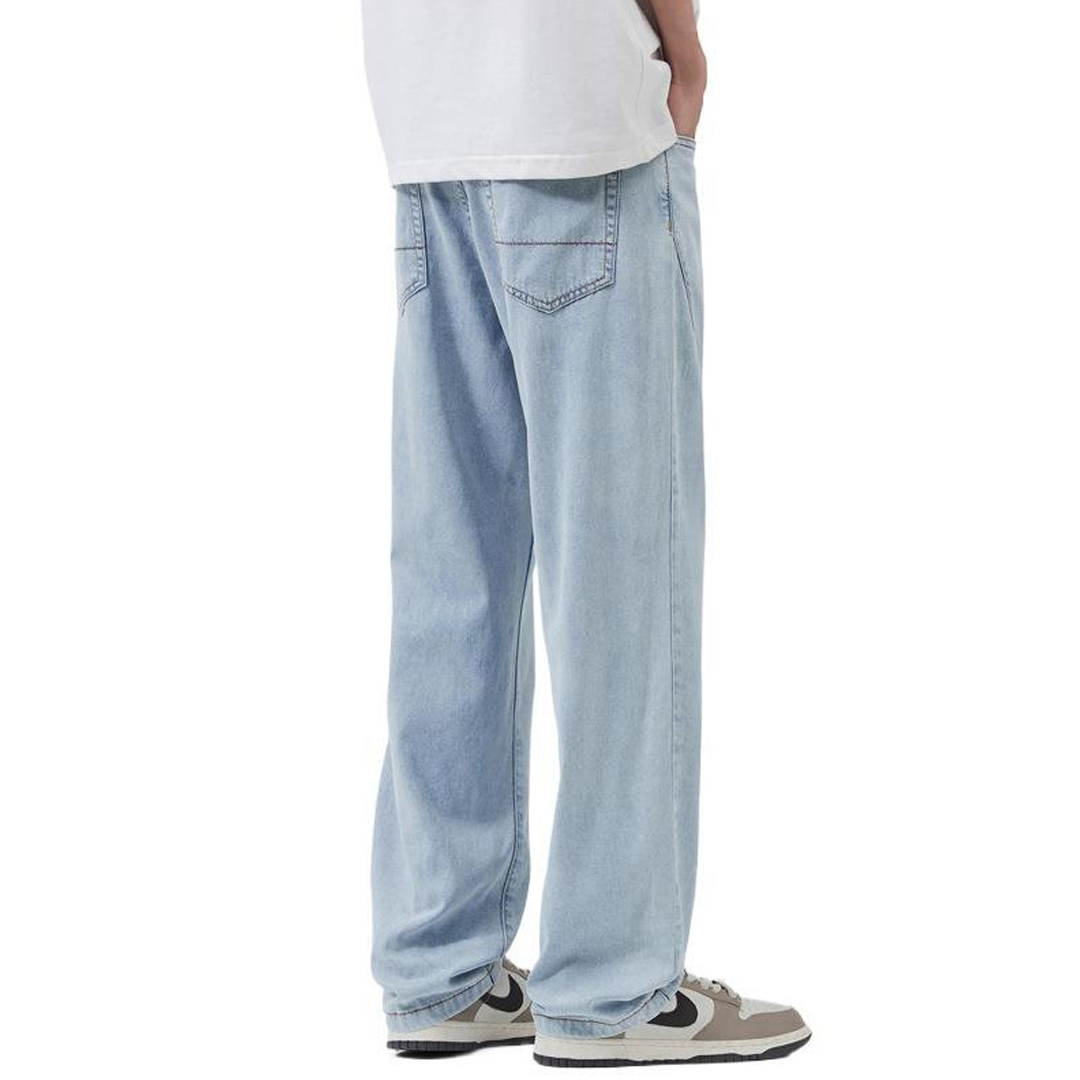 Tencel Jeans Summer Casual Drape Loose Straight Jeans