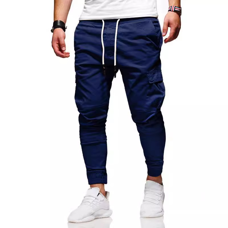 Autumn And Winter Three-Dimensional Patch Pocket Slim Pants