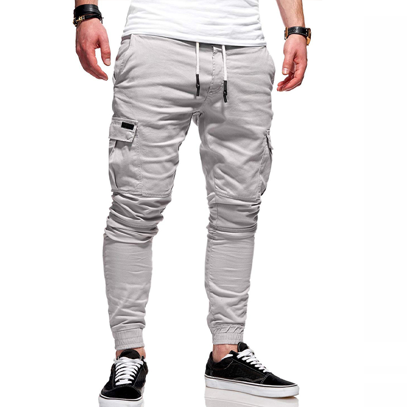 Autumn and winter three-dimensional patch pocket small leg pants with 