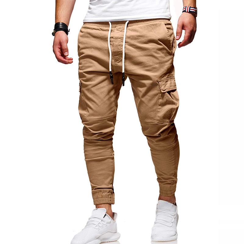 Autumn And Winter Three-Dimensional Patch Pocket Slim Pants