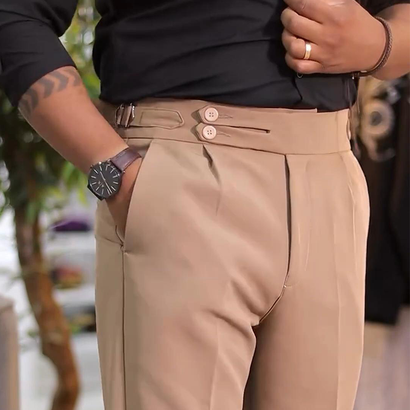 Men's Napoli Slim Fit Stretch Suit Pants | Tailored Business Casual Pants For The Office And Travel