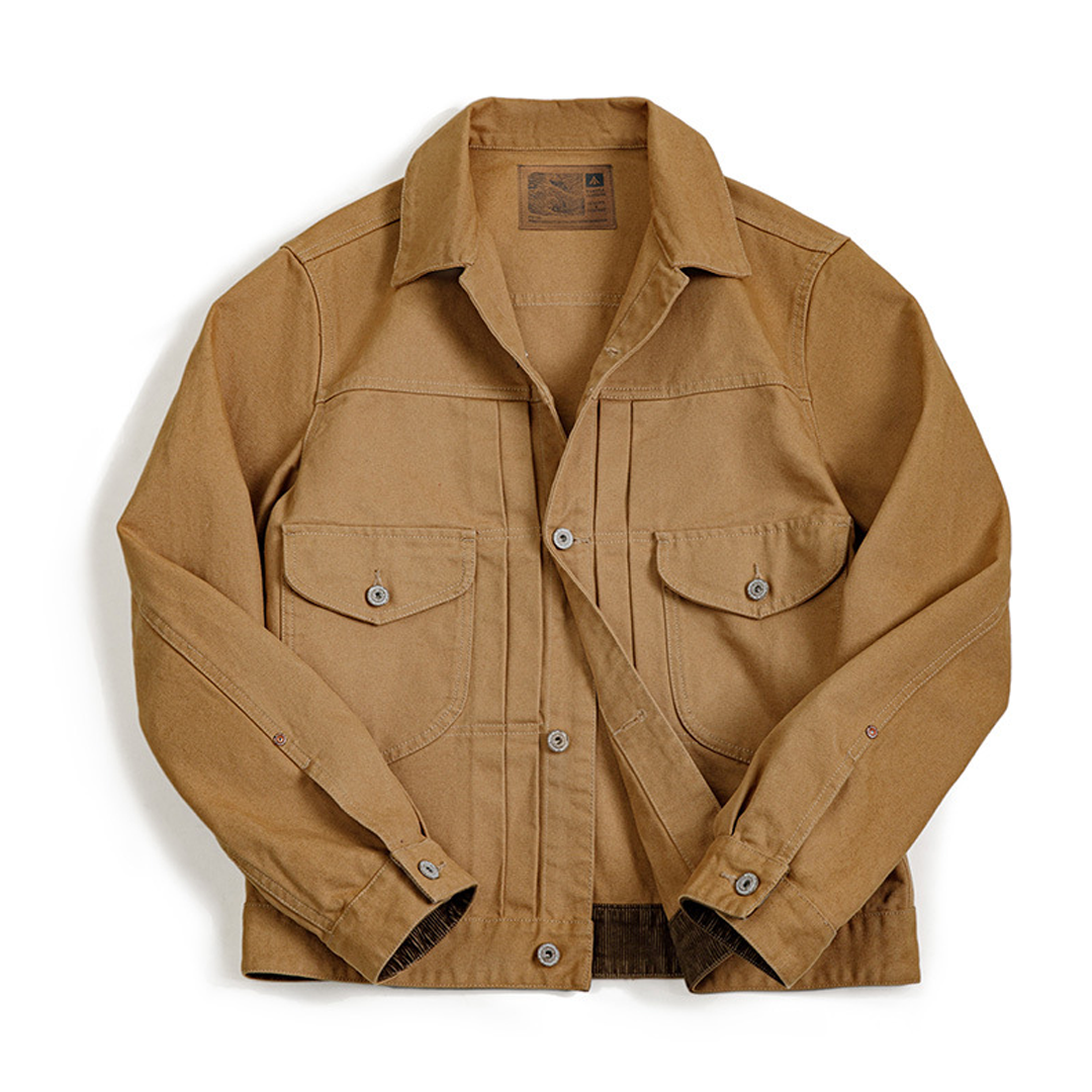 Vintage Western Ranch Jacket Maillard Heavy Canvas Lapel Denim Jacket