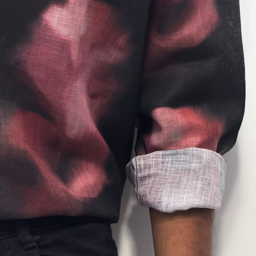 Men's Fashionable Tie-Dye Long-Sleeved Shirt, Casual And Versatile