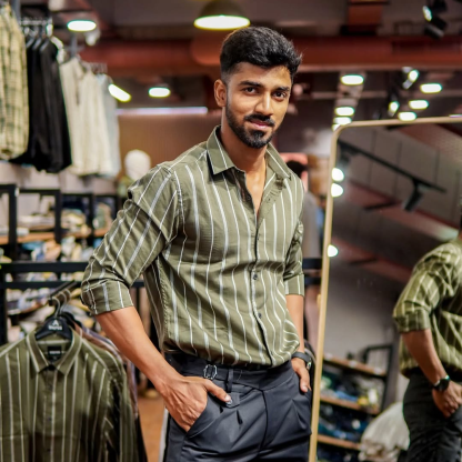 Men's Loose Striped Shirt, Casual And Versatile, Cool And Breathable, Soft And Skin-Friendly Fabric, Suitable For Summer