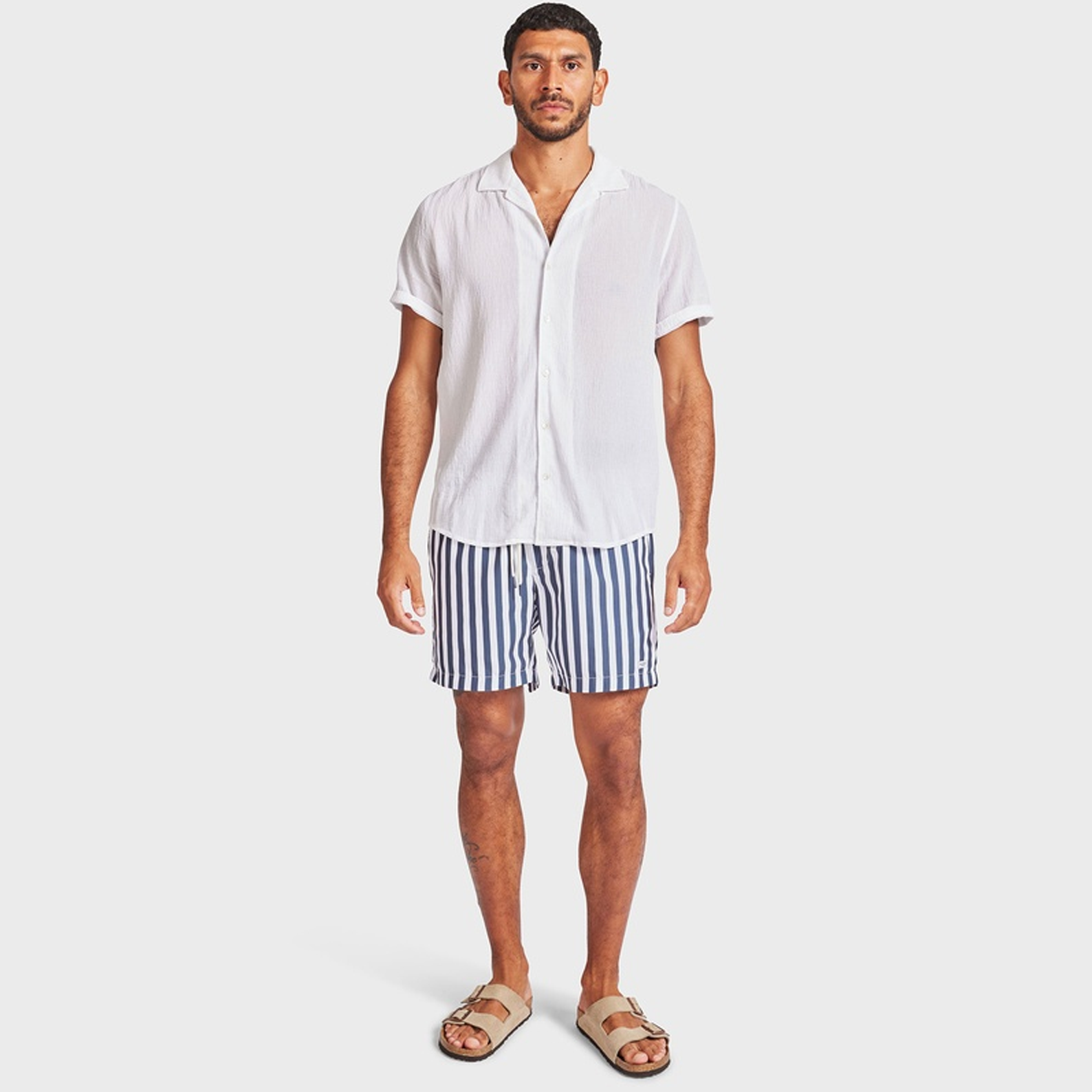 Trucker Stripe Casual Shorts