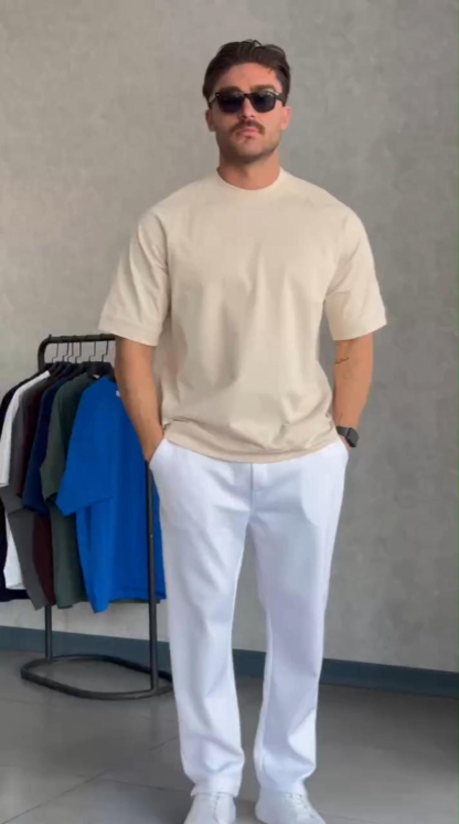 Men's Summer Loose-Fitting Casual Short-Sleeved Shirt