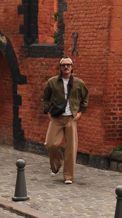 Spring and Autumn New Cotton Men's American Retro Lapel Loose Versatile Workwear Jacket