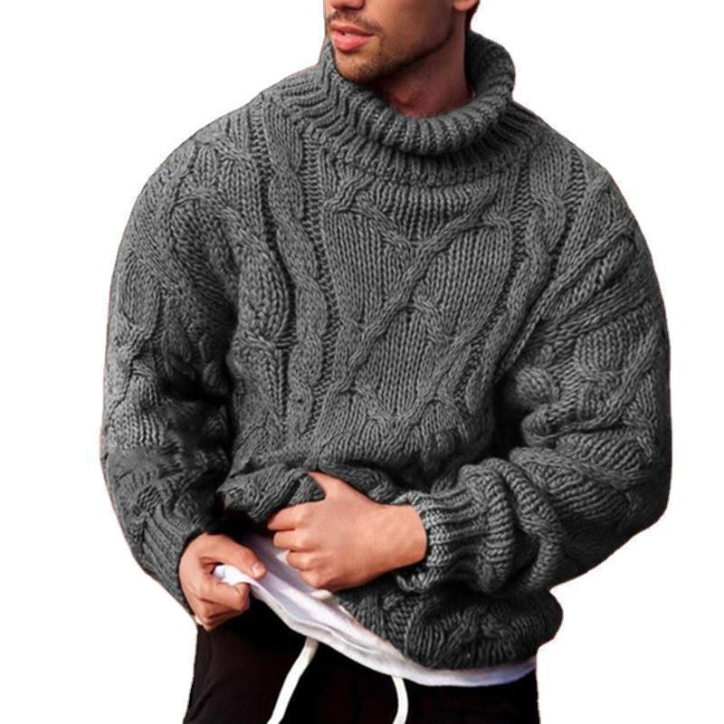 Men's Knitted Plaited Sweater
