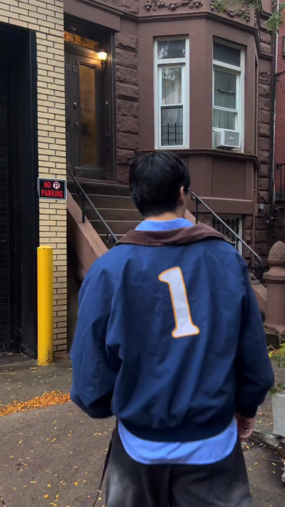 Vintage American Street Harrington Jacket – Embroidered Unisex Casual Spring Fall Outerwear