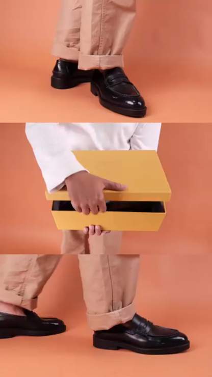 Men's Breathable Leather Loafers - Soft Sole Slip-On Dress Shoes for Business Casual | Old Money Style | Comfortable Driving Shoes