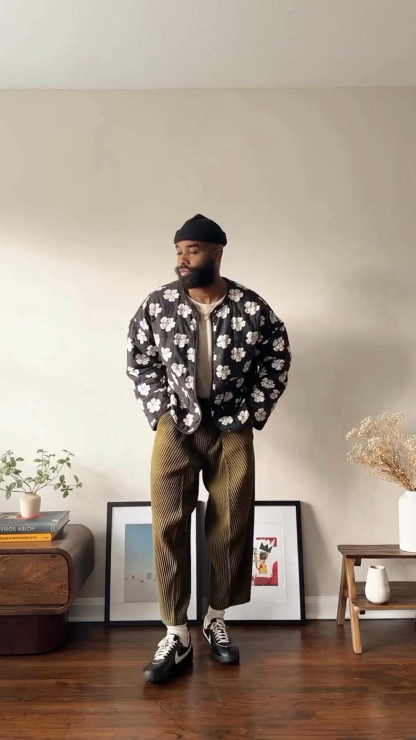 Men's Wide-Leg Loose-Fit Stylish Knitted Trousers