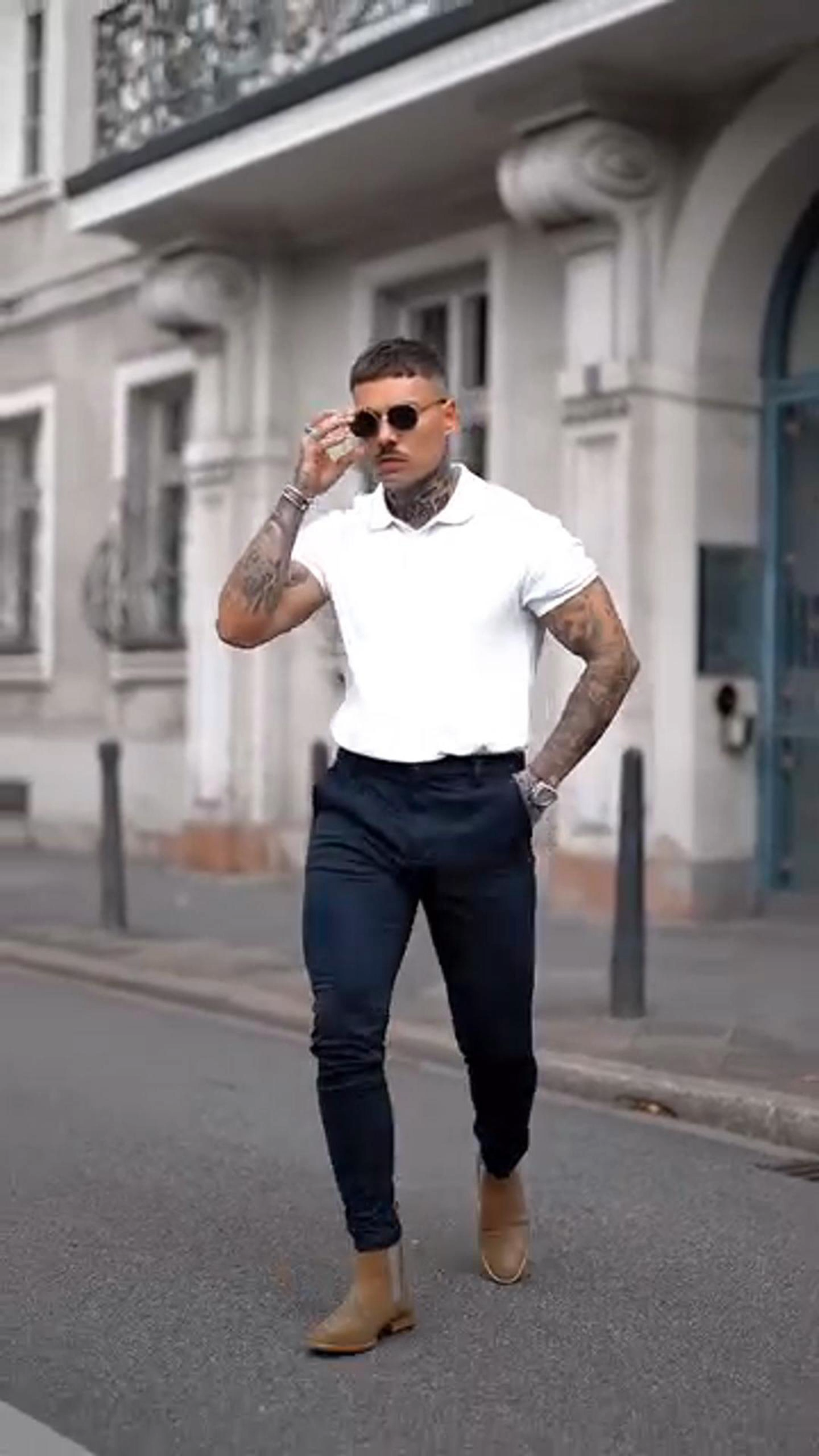 Men's Solid Color Slim Pants