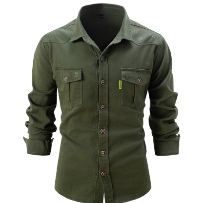 Men's Stretchable Cotton Casual Fashion Men's Long Sleeve Shirt