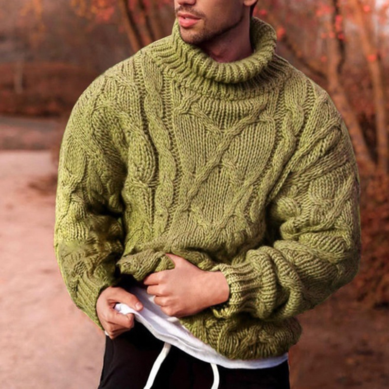 Men's Knitted Plaited Sweater
