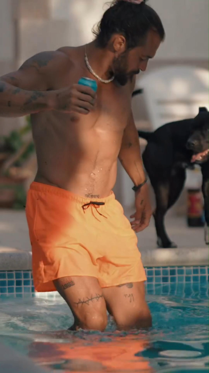 Solid Color Casual Shorts Beach Trendy Beach Pants Men