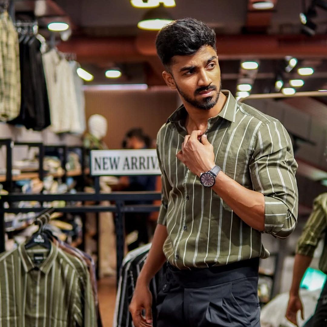 Men's Loose Striped Shirt, Casual And Versatile, Cool And Breathable, Soft And Skin-Friendly Fabric, Suitable For Summer