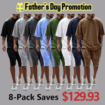 Men's Casual Loose Fit Solid Sports Sets